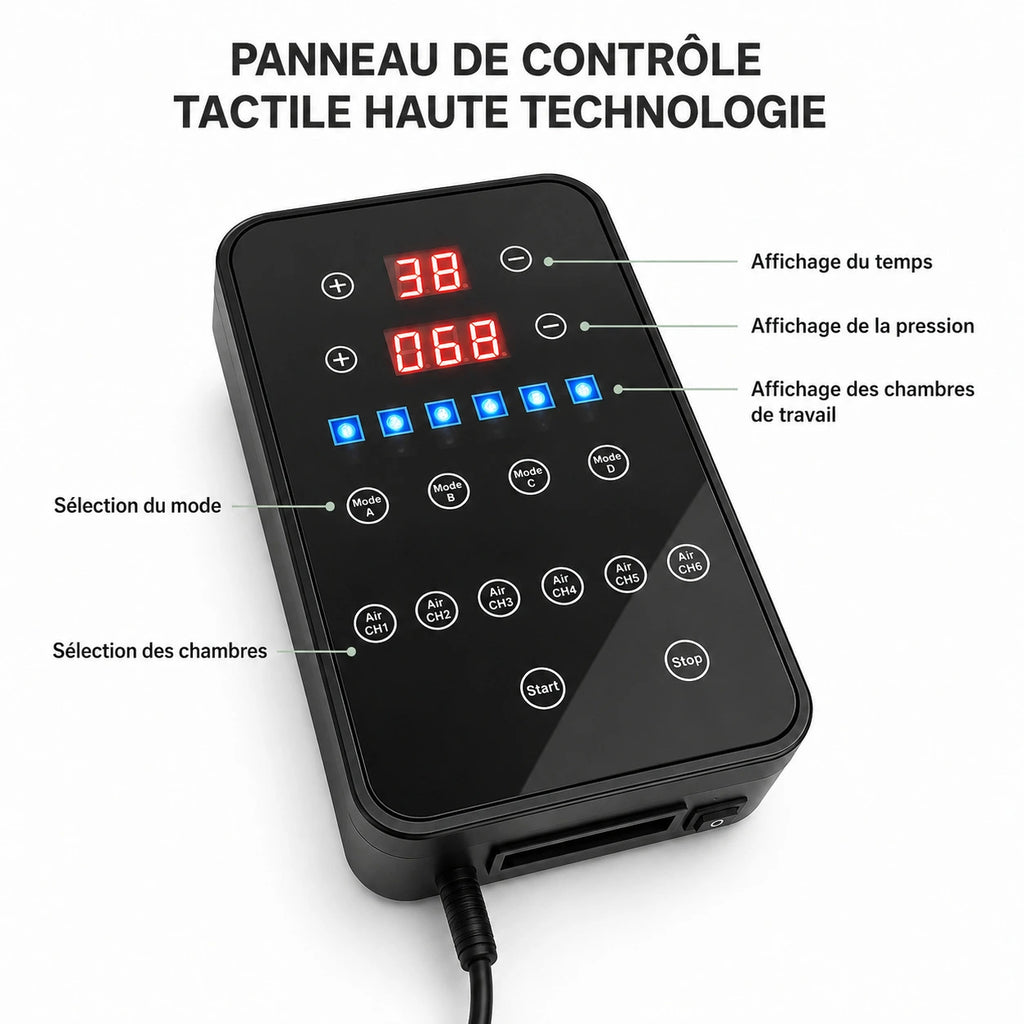 Bottes de massage à air 6 chambres pour le confort des jambes