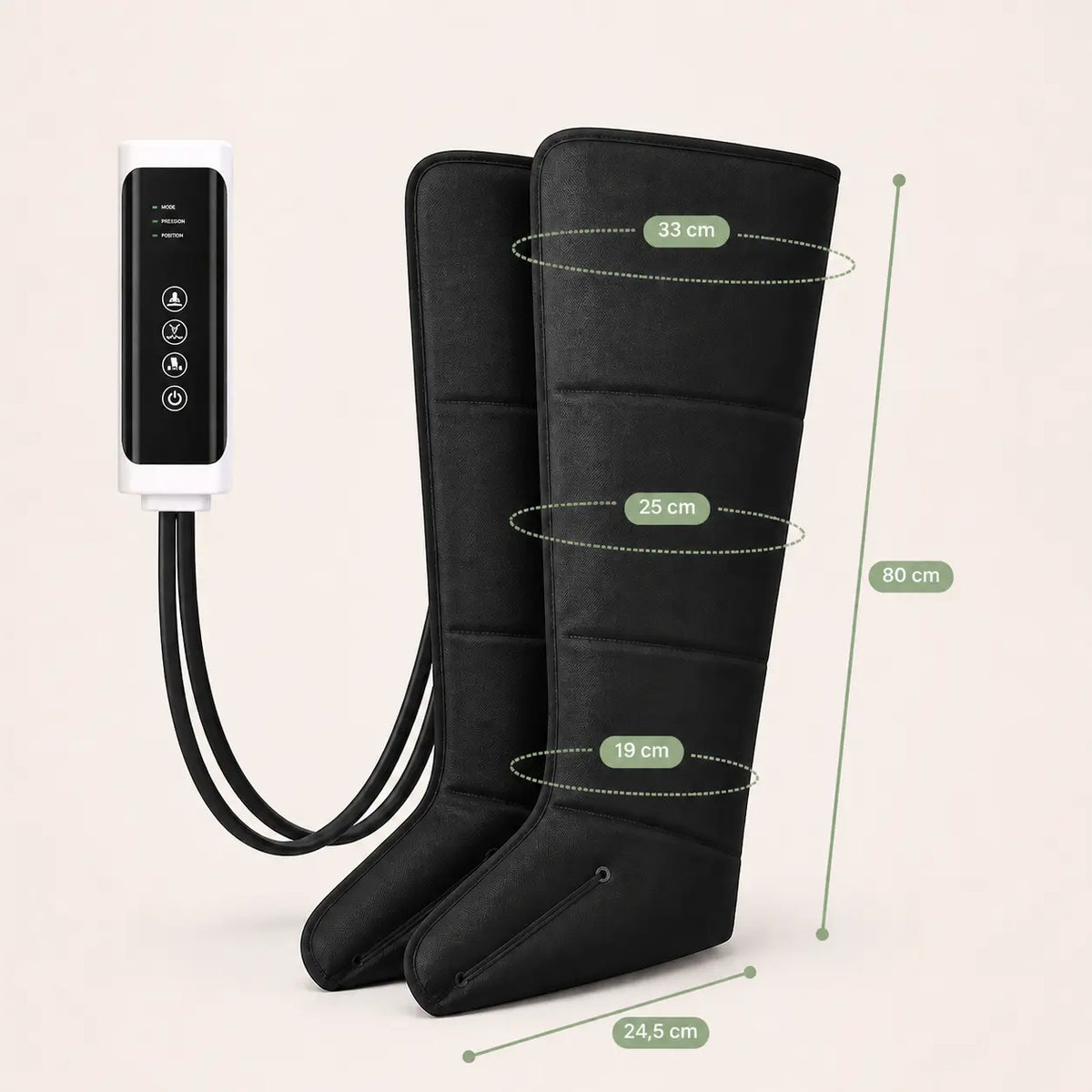 Bottes de pressothérapie Air Wave 3 modes – compression progressive à domicile