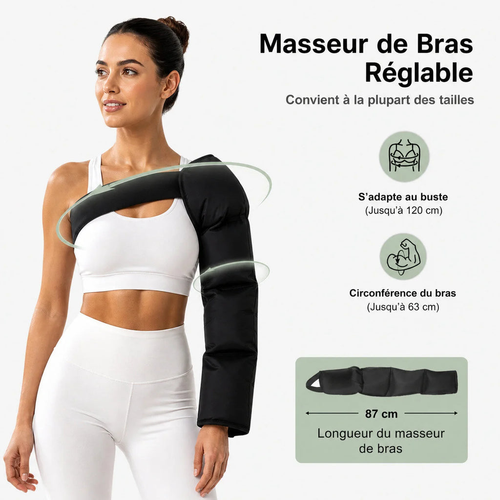 Bottes de pressothérapie bras et jambes 360° – 10 niveaux d'intensité