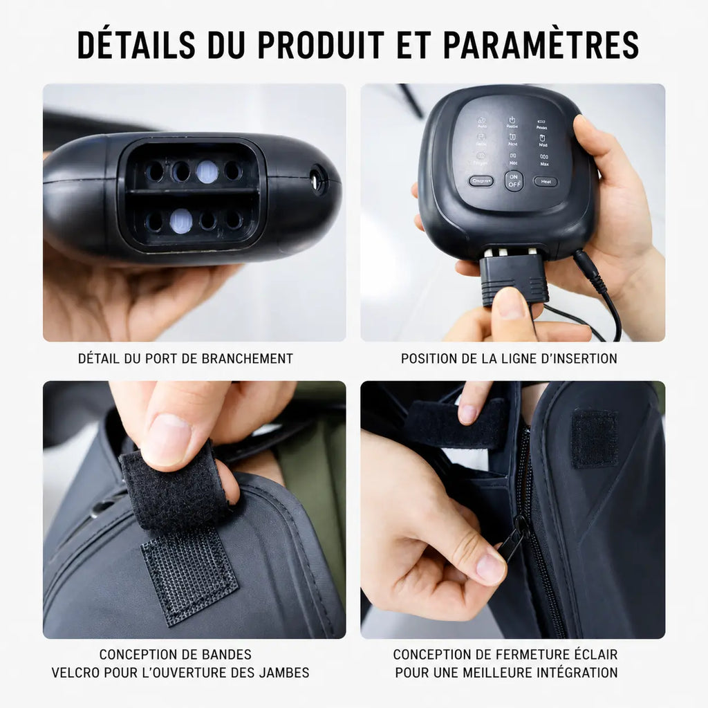 Bottes de pressothérapie pieds et jambes – housse lavable compression à domicile